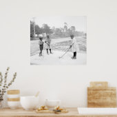 Children Golfing, 1905 Poster (Küche)