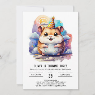 Children Hamster Funland Geburtstag Einladung
