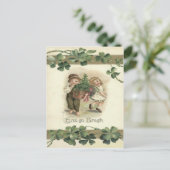 Children Kleeblatt Erin Go Bragh Postkarte (Stehend Vorderseite)