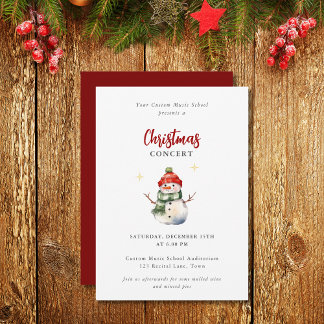 Children Music Concert Weihnachten Niedlich Snowma Einladung