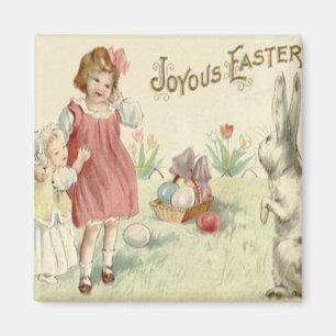 Children Oaster Bunny Basket Farbige Eier Magnet