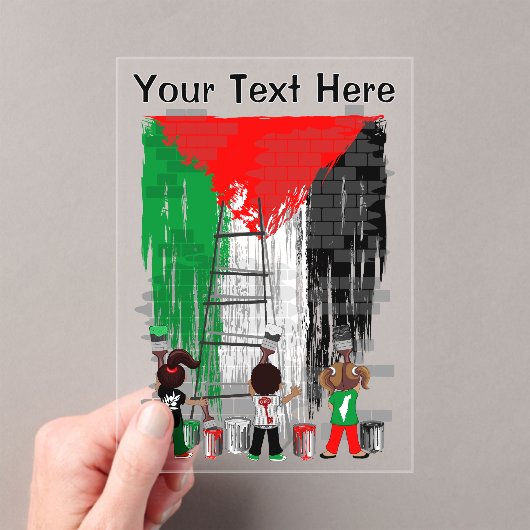 Children of Gaza Painting Palestine Flag Acryleinladungen (Insitu (Handheld))