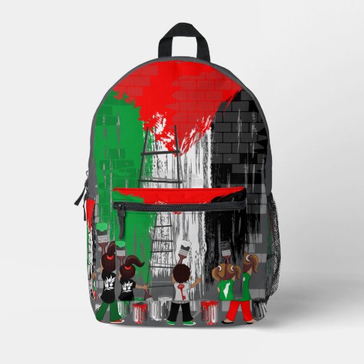 Children of Gaza Painting Palestine Flag  Bedruckter Rucksack (Vorderseite)