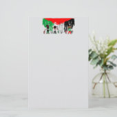 Children of Gaza Painting Palestine Flag Briefpapier (Stehend Vorderseite)