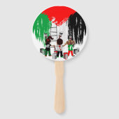 Children of Gaza Painting Palestine Flag Fächer (Vorderseite)