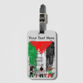 Children of Gaza Painting Palestine Flag  Gepäckanhänger (Vorderseite Vertikal)