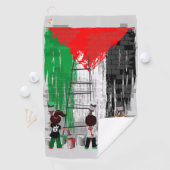 Children of Gaza Painting Palestine Flag  Golfhandtuch (Insitu)