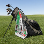 Children of Gaza Painting Palestine Flag Golfhandtuch (Gras)