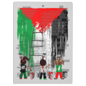 Children of Gaza Painting Palestine Flag Klemmbrett (Rückseite)