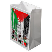 Children of Gaza Painting Palestine Flag Mittlere Geschenktüte (Rückseite Schrägansicht)