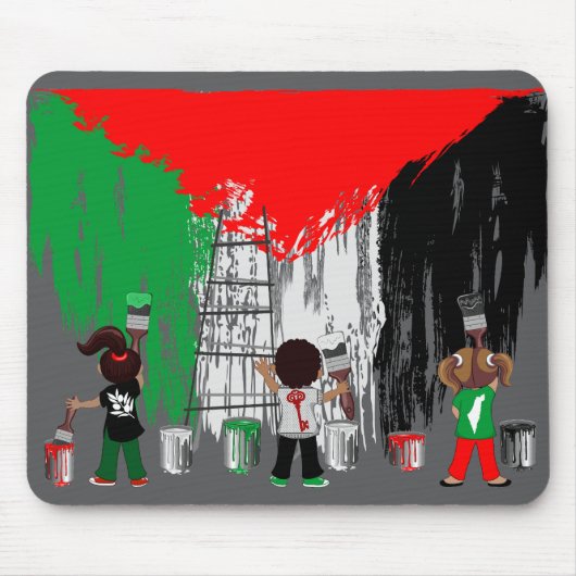 Children of Gaza Painting Palestine Flag Mousepad