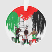 Children of Gaza Painting Palestine Flag Ornament (Vorderseite)