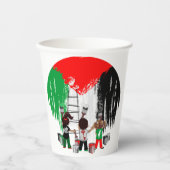 Children of Gaza Painting Palestine Flag Pappbecher (Vorderseite)