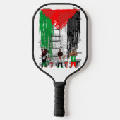Children of Gaza Painting Palestine Flag Pickleball Schläger (Rückseite)