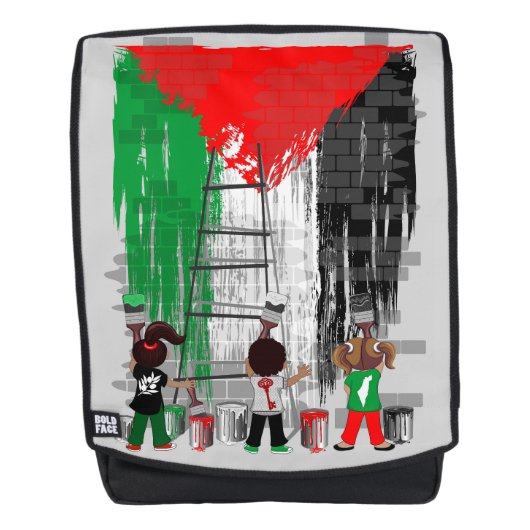 Children of Gaza Painting Palestine Flag Rucksack (Vorderseite)