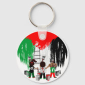 Children of Gaza Painting Palestine Flag Schlüsselanhänger (Vorderseite)