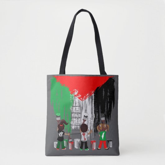 Children of Gaza Painting Palestine Flag Tasche (Vorderseite)