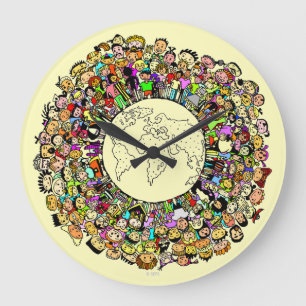 Children of the World Große Wanduhr