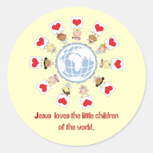 Children of the World Runder Aufkleber (Vorderseite)