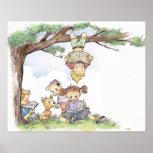 Children reading books poster (Vorne)