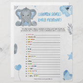 Children Story Emoji Pictionary [Baby Elephant] Briefbogen (Vorne/Hinten)