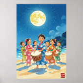 Children under the moon poster (Vorne)