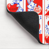 Children Valentine Gruß Hugs Kisses Red White Mousepad (Ecke)