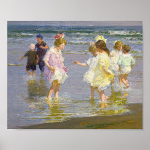 Children Wading von Edward Henry Potthast Poster