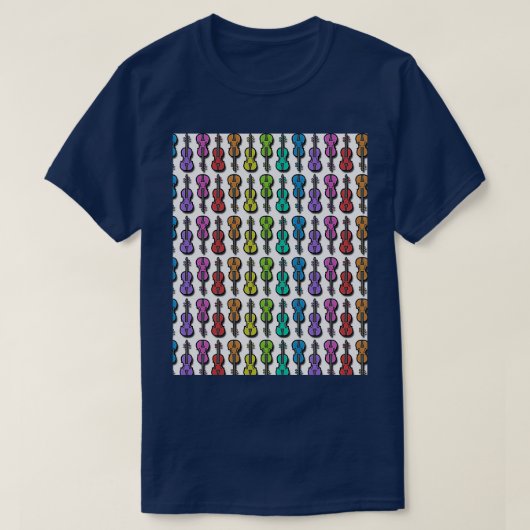 Childrenamp39s TwoSet Violin 3D Regenbogenmuster m T-Shirt (Design vorne)