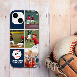 Children's Baseball Team Photo Collage Blue Case-Mate iPhone 14 Hülle