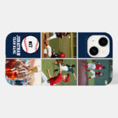 Children's Baseball Team Photo Collage Blue Case-Mate iPhone Hülle (Rückseite (Horizontal))