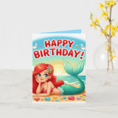 Children's birthday card karte (Gelbe Blume)