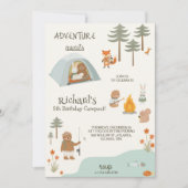 Children's birthday Invitation in camping vibes Einladung (Vorderseite)
