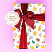 Children's Birthday Wrapping Paper, Summer Fun Geschenkpapier Set