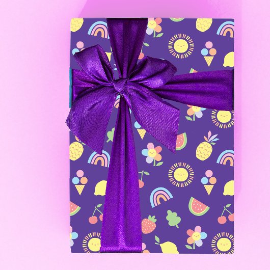 Children's Birthday Wrapping Paper, Summer Fun Geschenkpapier Set