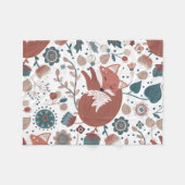 Childrens Boho Style Fox Fleece Blanket (Vorderseite (Horizontal))