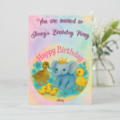Children's Customizable Birthday Invitations  Einladung (Stehend Vorderseite)
