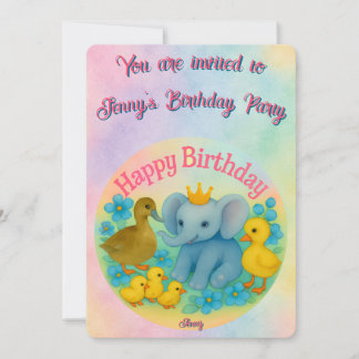 Children's Customizable Birthday Invitations  Einladung