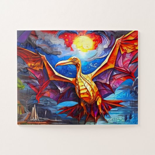 Childrens Dinosaurier Sammlung von Mosaikfantasien Puzzle (Horizontal)