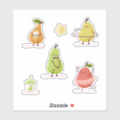 Children's group of fun pears aufkleber (Blatt)