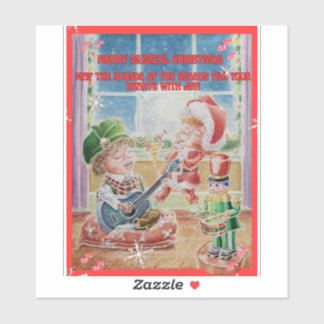 Children's Musical Christmas Stickers  Aufkleber