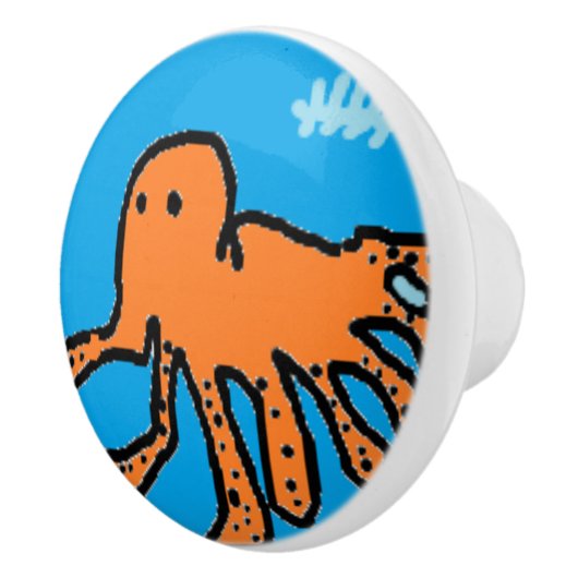 Childrens Octopus Handle Keramikknauf (Rechts)