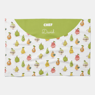Children's pattern of fun pears geschirrtuch