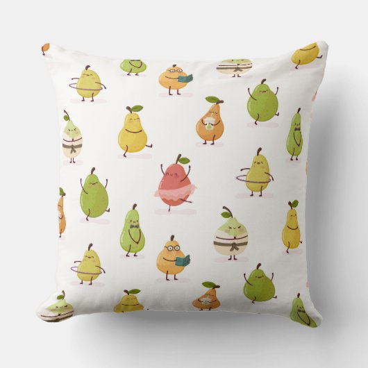 Children's pattern of fun pears kissen (Vorderseite)