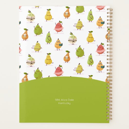 Children's pattern of fun pears planer (Rückseite)