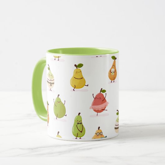 Children's pattern of fun pears tasse (Vorderseite Links)