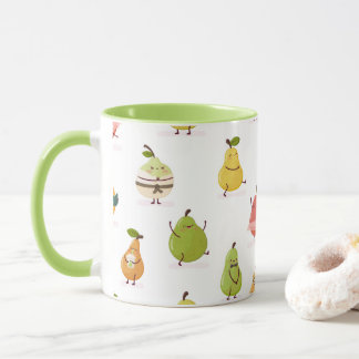 Children's pattern of fun pears tasse