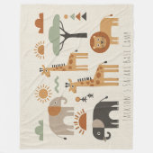 Children's Playful Safari Adventure ID1268 Fleecedecke (Vorderseite)
