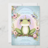 Children's Princess Frog Niedliche Geburtstag Part Einladung (Vorderseite)