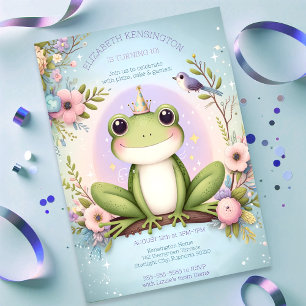 Children's Princess Frog Niedliche Geburtstag Part Einladung